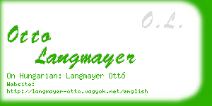 otto langmayer business card